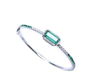Bangle Colombian emerald bracelet