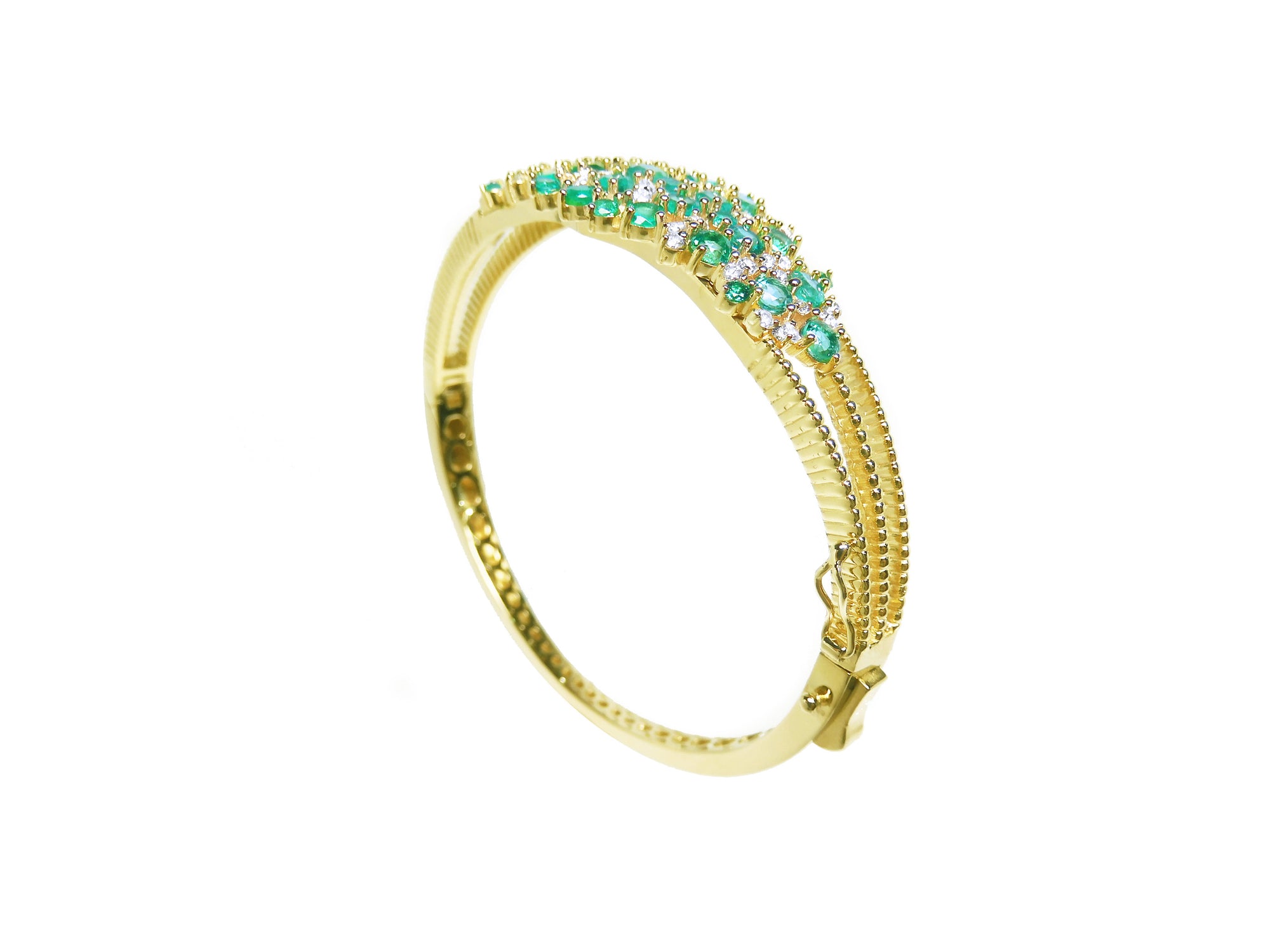 Made in USA emerald bangle bracelets for sale