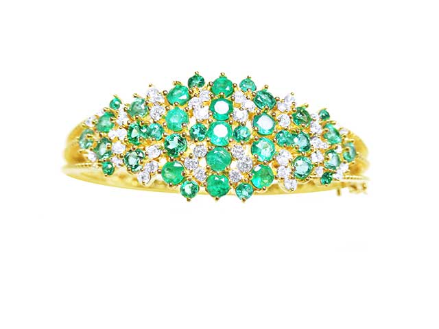 Gold fine emerald Jewelry for women