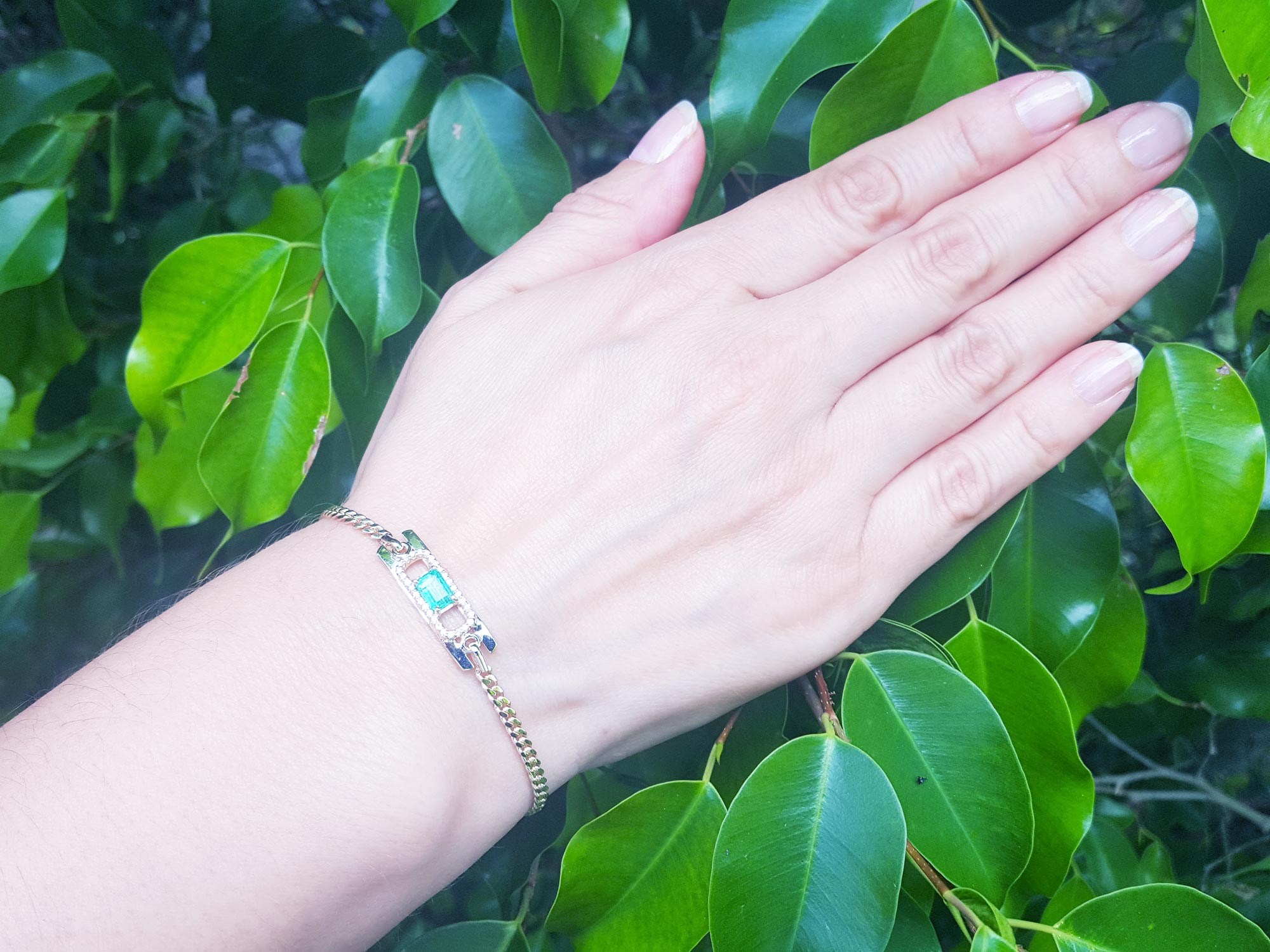 Real emerald bracelets