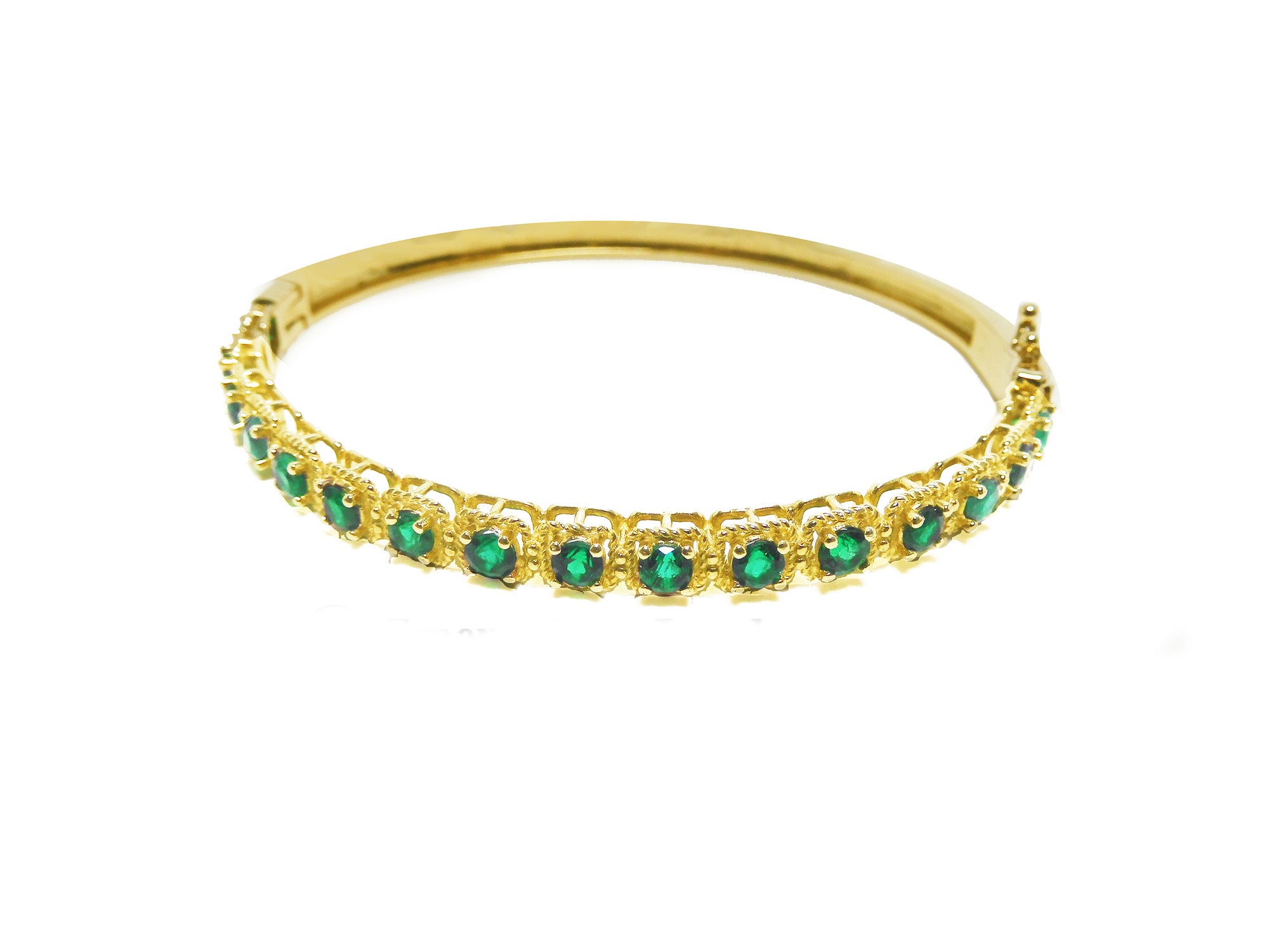 Real Muzo Colombian emerald bangle bracelets
