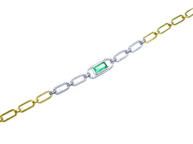 Green emerald Women’s bracelet