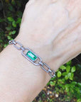 Ladies real emerald bracelet for sale