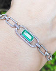 Colombian emerald bracelet for sale