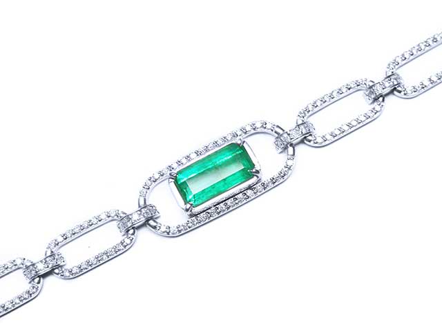 Emerald jewelry hand made in USA