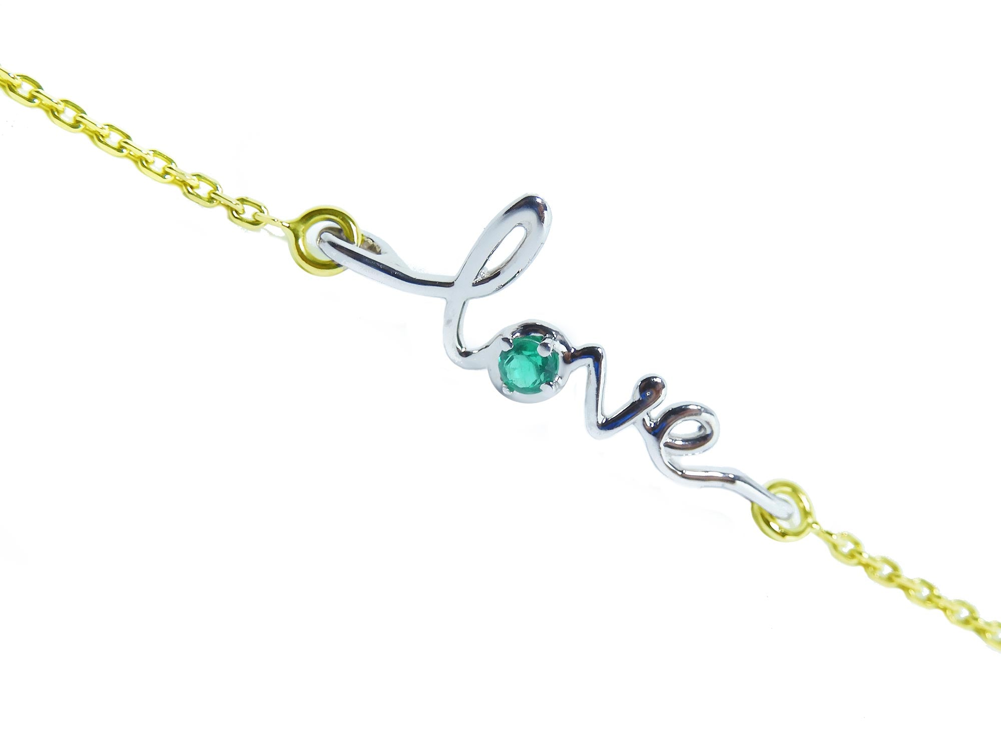 Emerald love bracelet