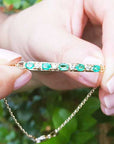 Emerald and diamond bracelet for women