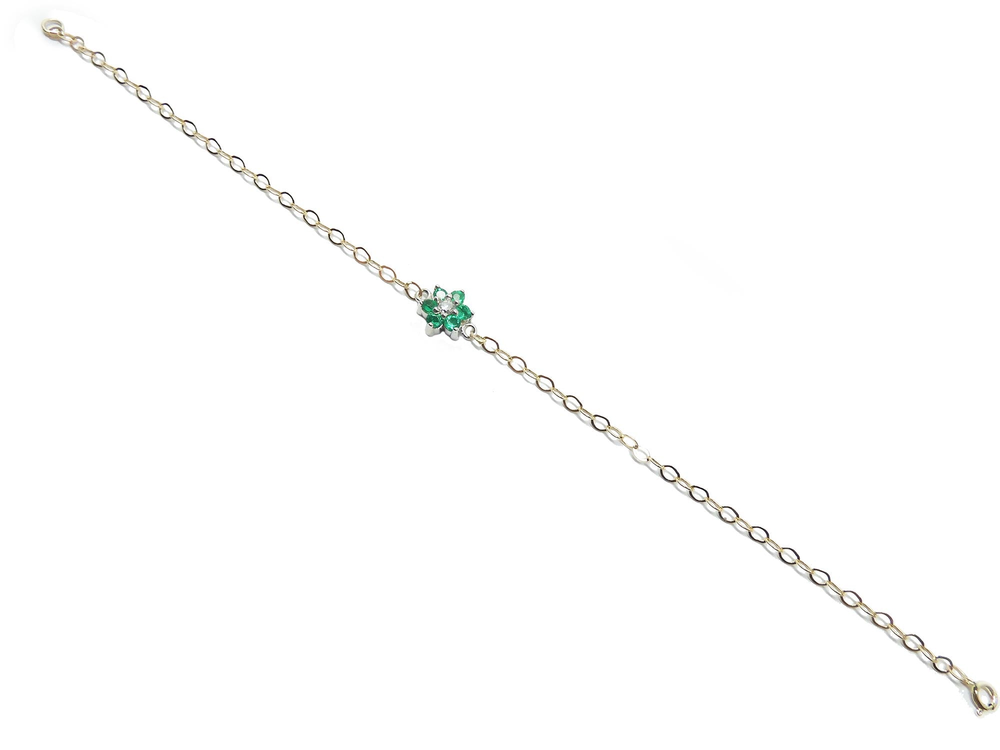 14k gold emerald bracelet