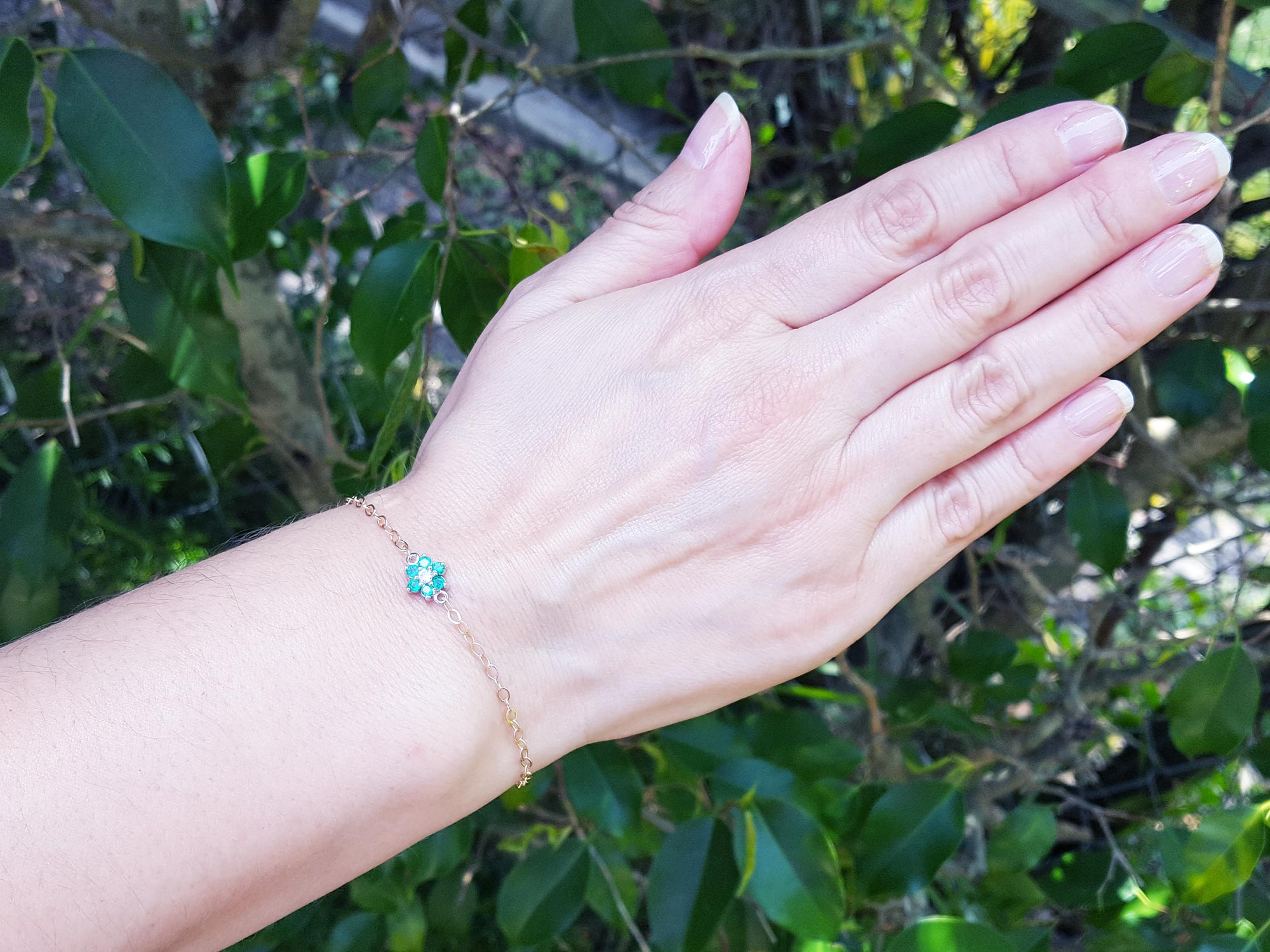 Ladies and girls emerald bracelet
