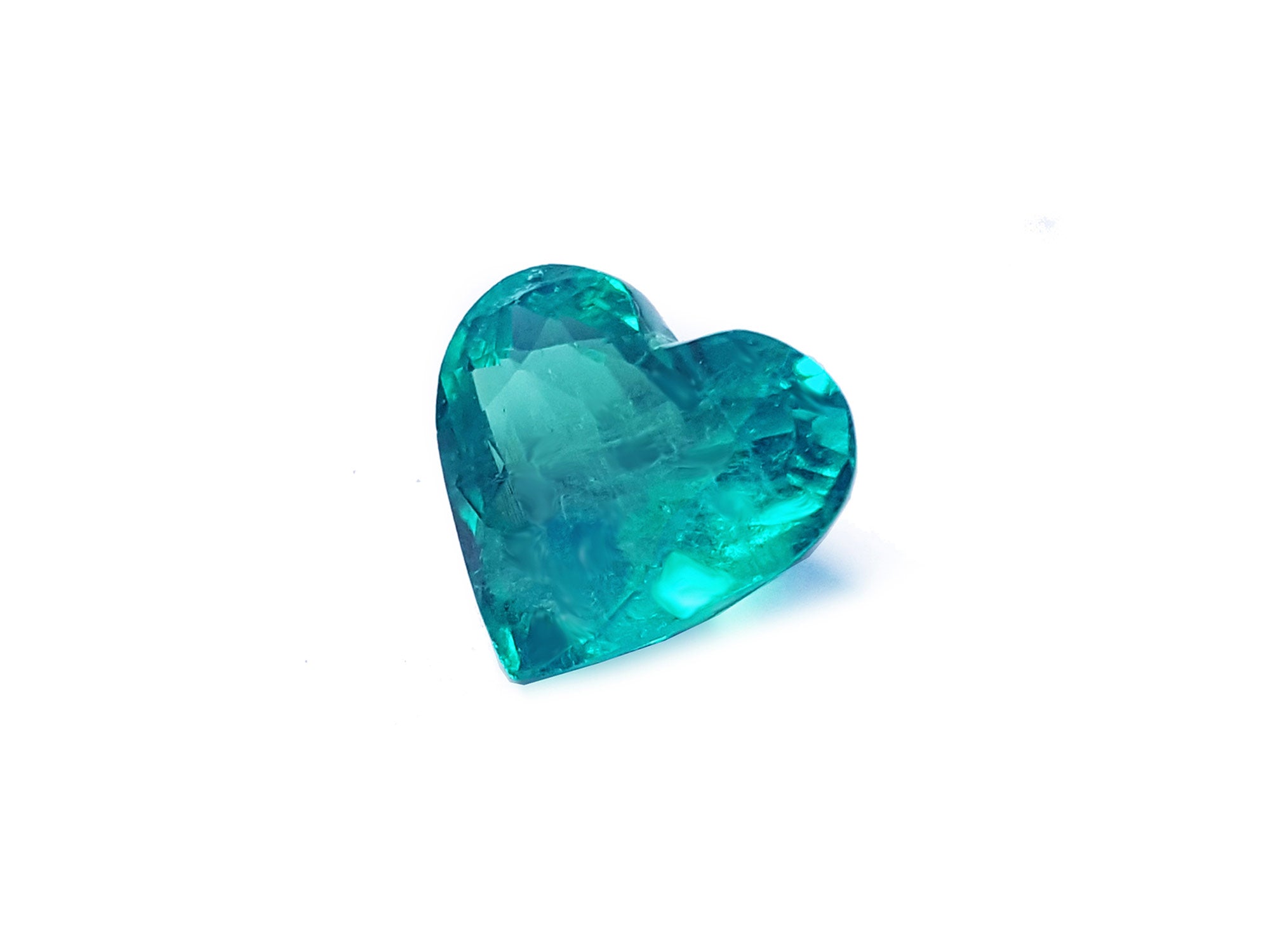 Certified natural loose emerald heart shaped