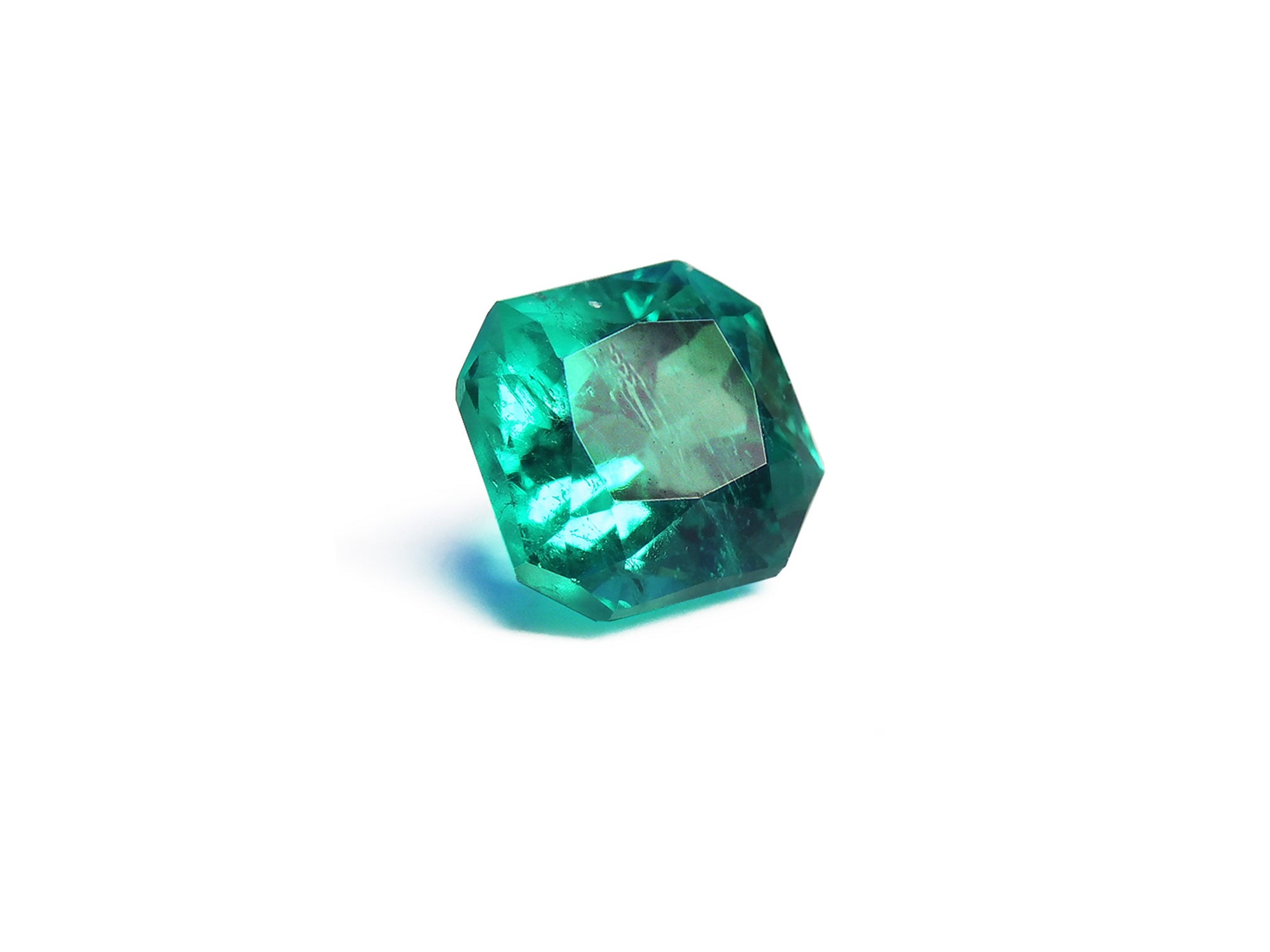 Certified natural loose Muzo Colombian emerald