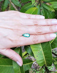 Real Colombian emeralds pear cut