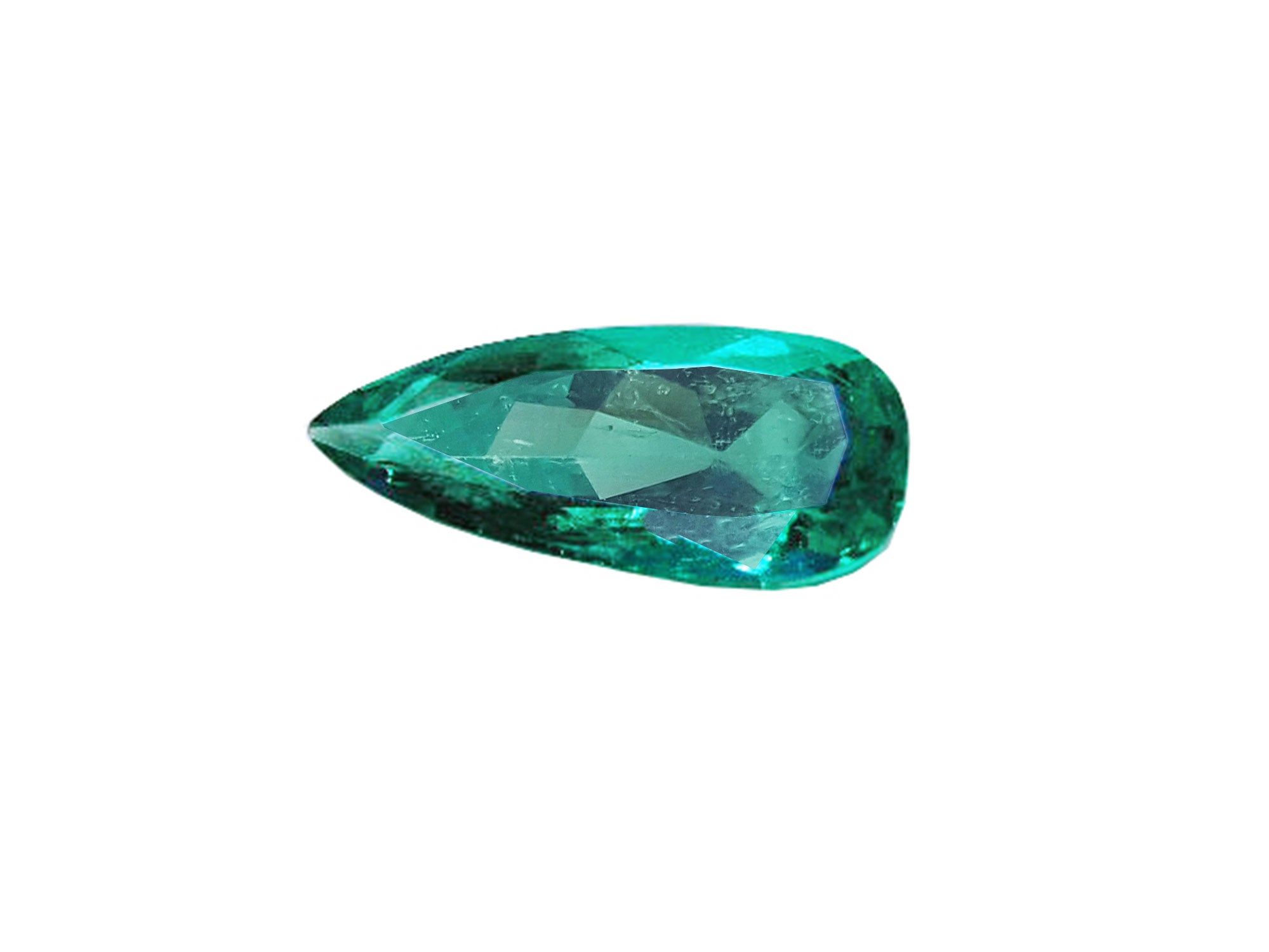 GIA certified Pear shaped loose Colombian emerald