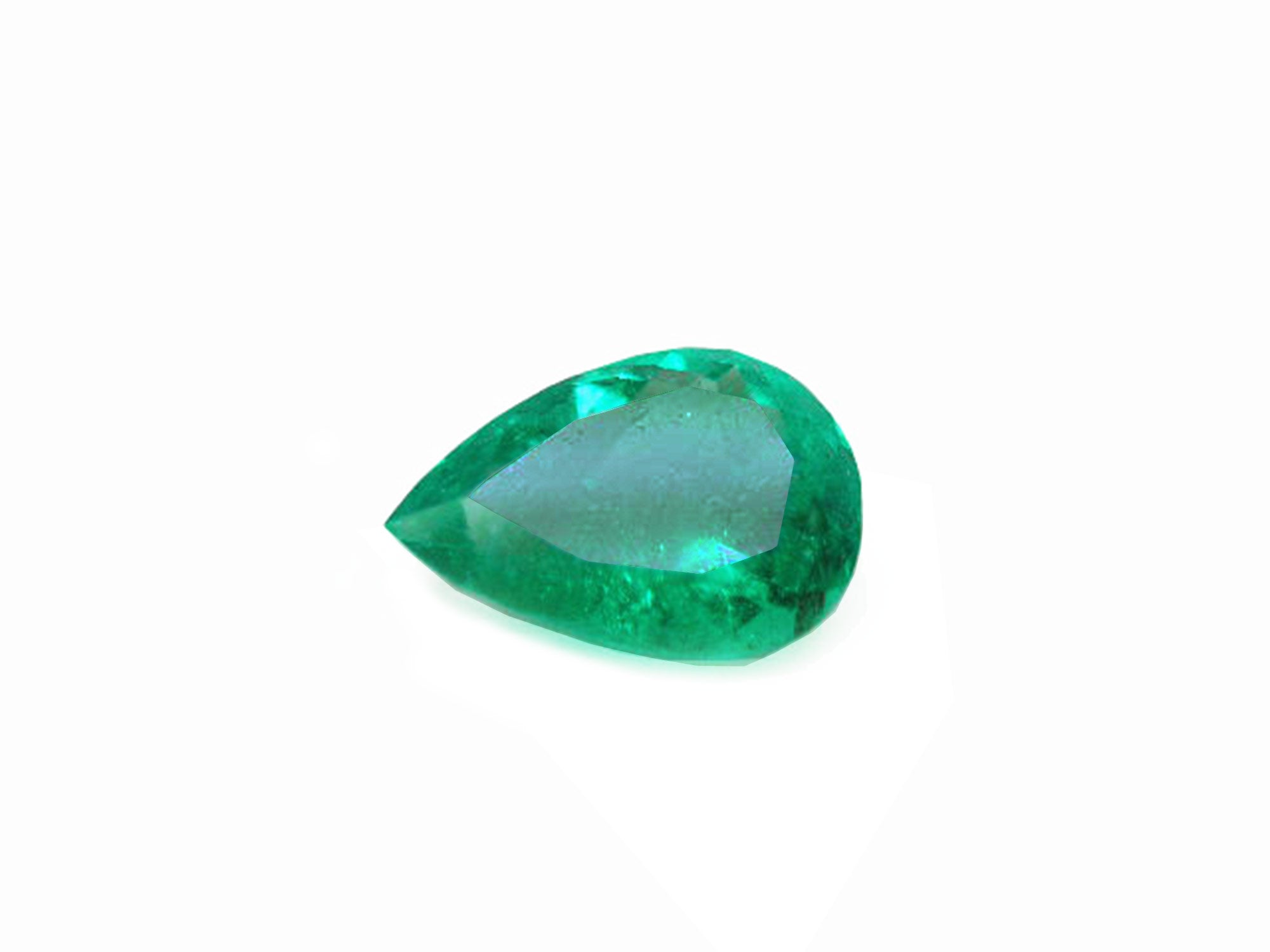 Pear shaped loose emerald 