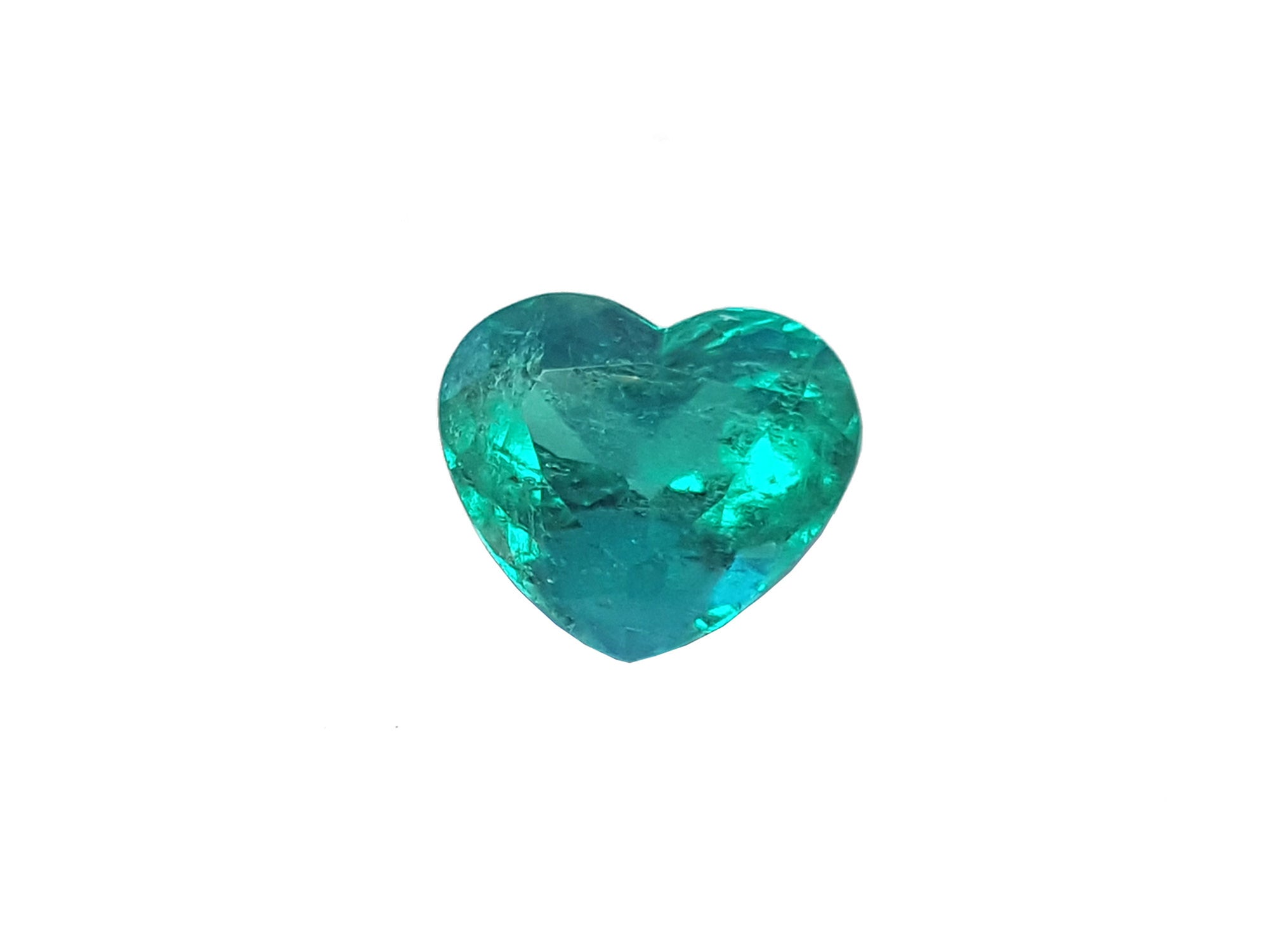 Loose emerald heart cut