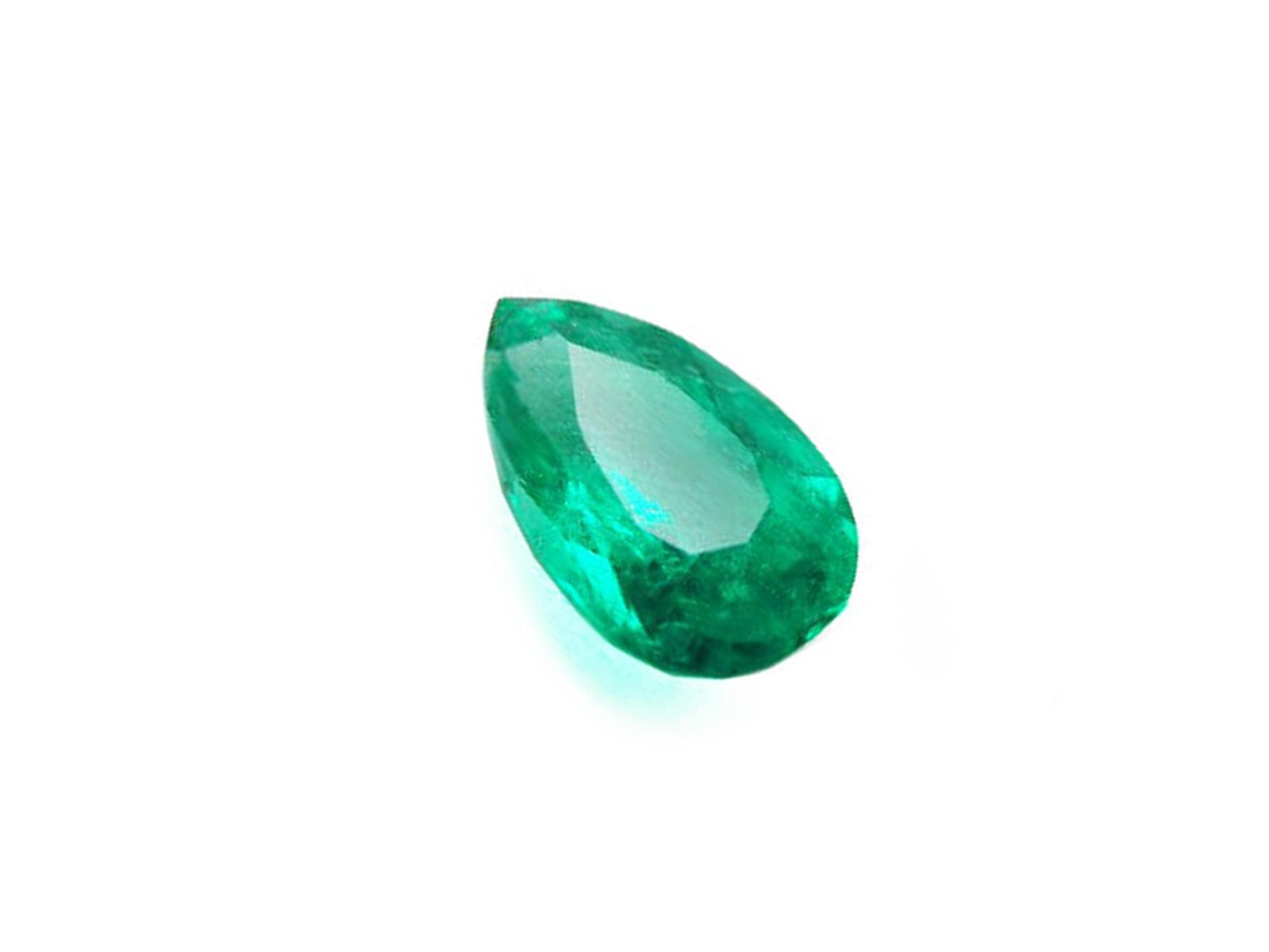 Pear shaped Colombian emerald