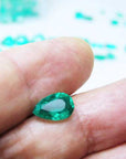 Pear shaped loose emeralds for sale