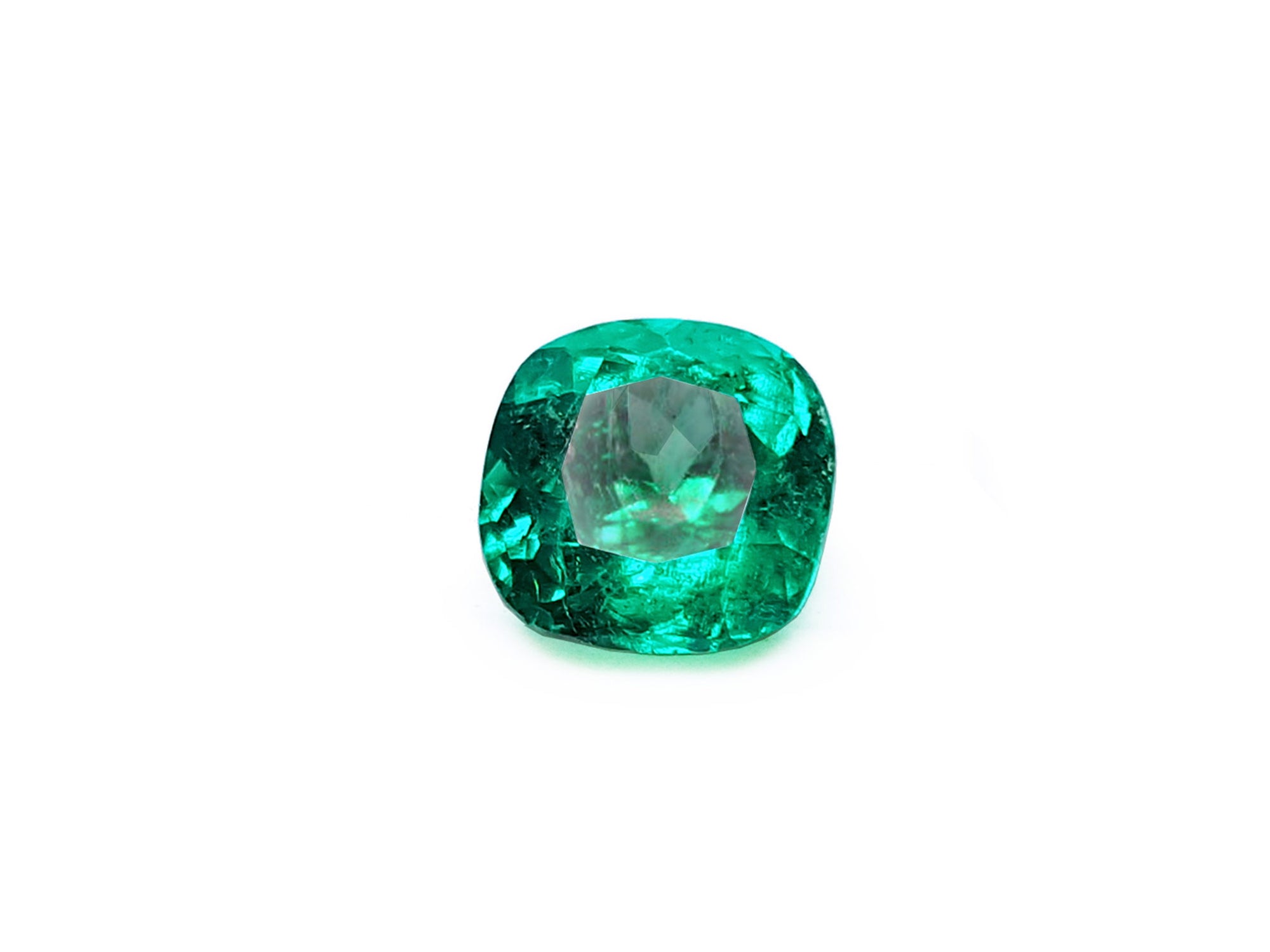 Cushion cut loose emerald