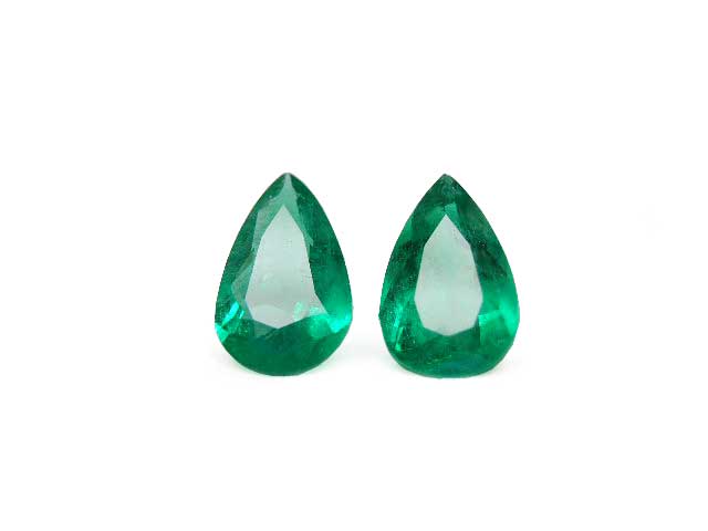 Matched pair Colombian emeralds