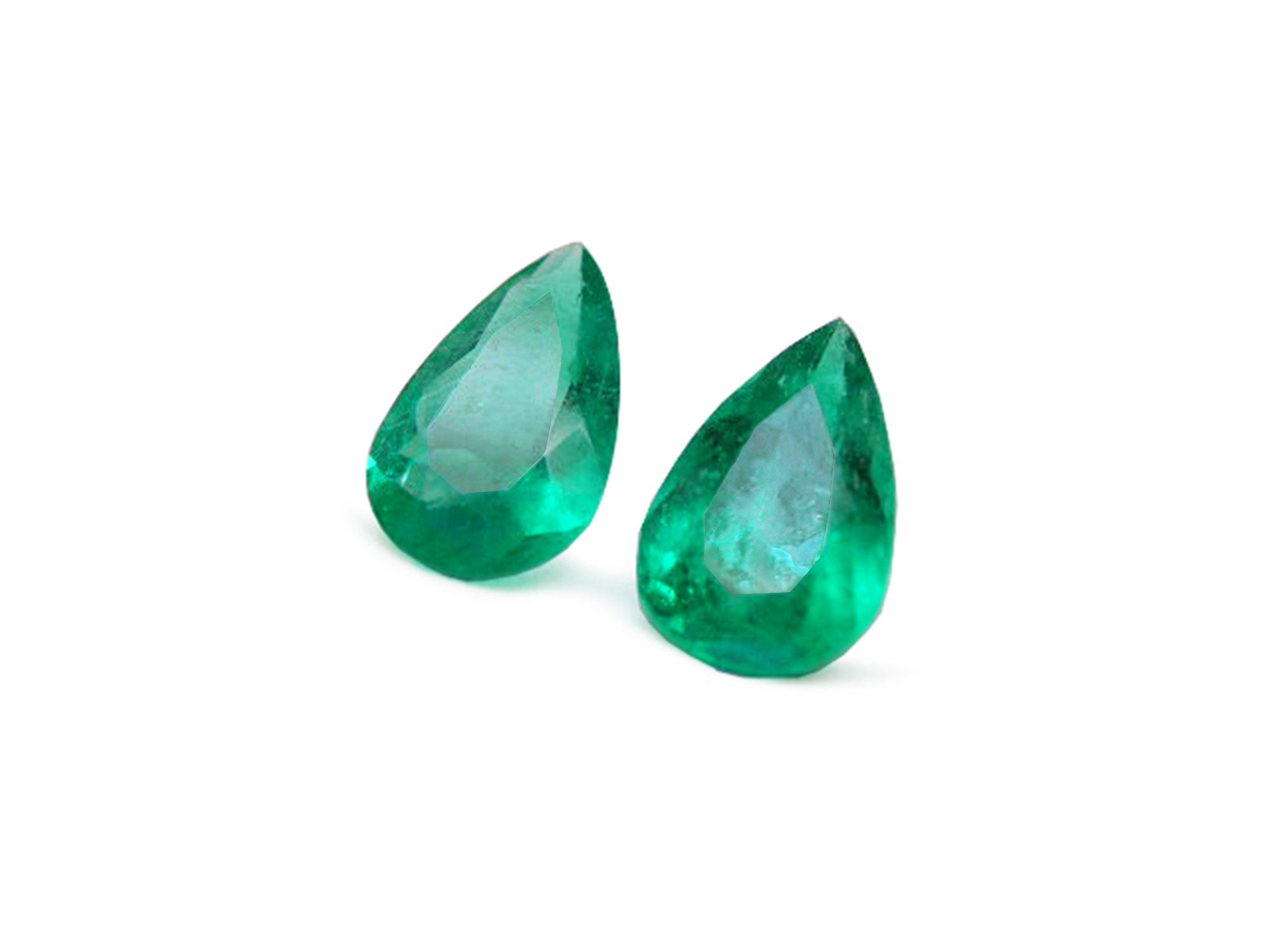 Colombian matched pair loose emeralds