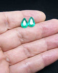 Loose emeralds match pair