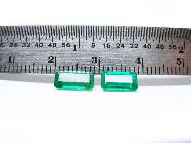 Natural emeralds from Colombia