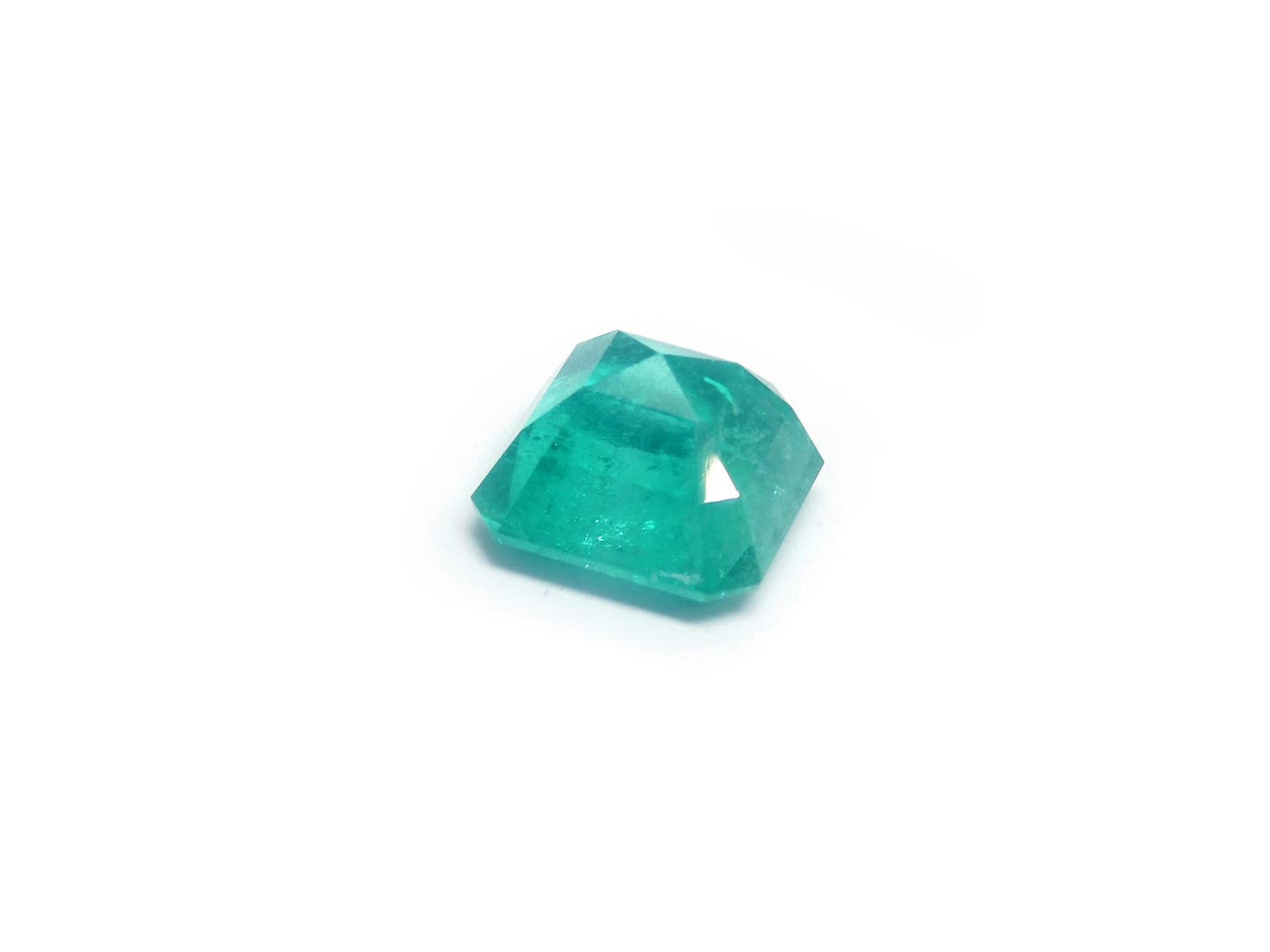 Bluish green color emerald