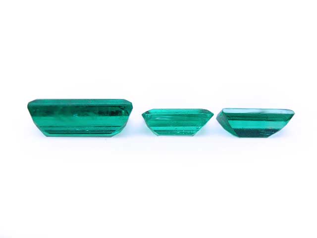 Matched set Colombian loose emeralds