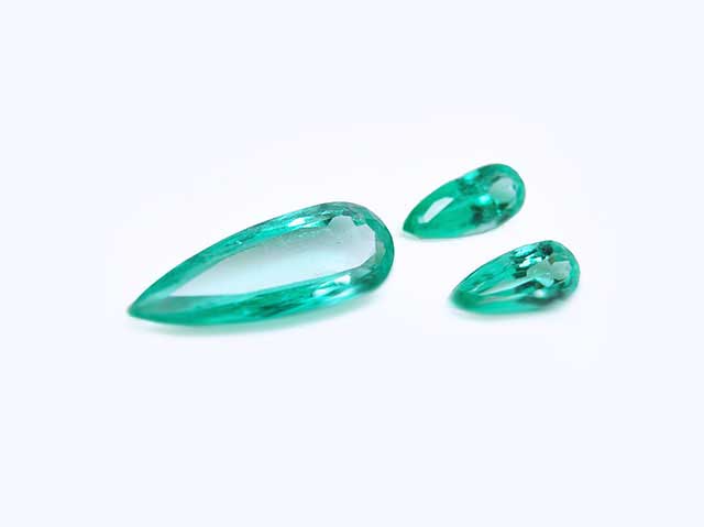 Natural emeralds from Colombia