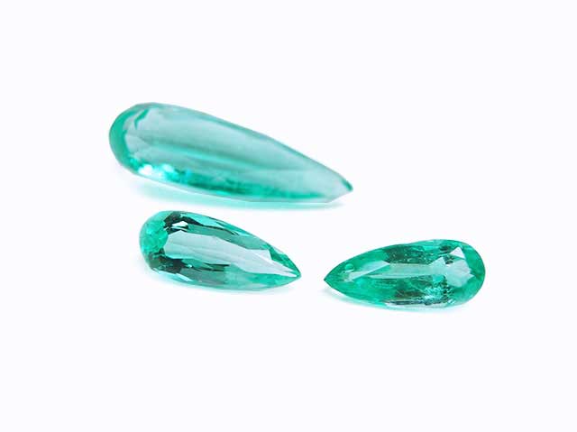 Bluish green loose emeralds for sale