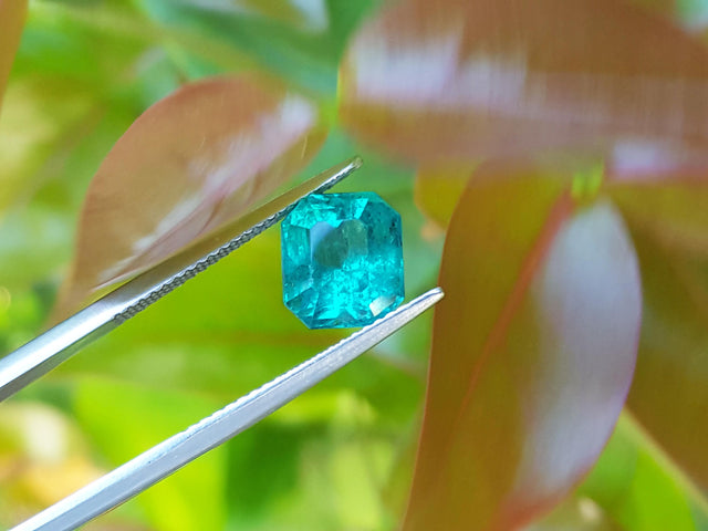 Bluish green loose emeralds for sale
