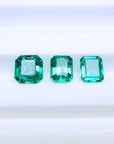 Emerald cut matchings set wholesale real Colombian emeralds