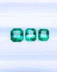 Emerald-cut Colombian loose emeralds for sale