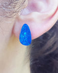 Earrings loose doublet opals