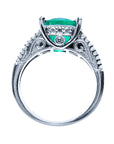 Genuine emerald ring