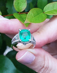 anillo para dama con esmeralda