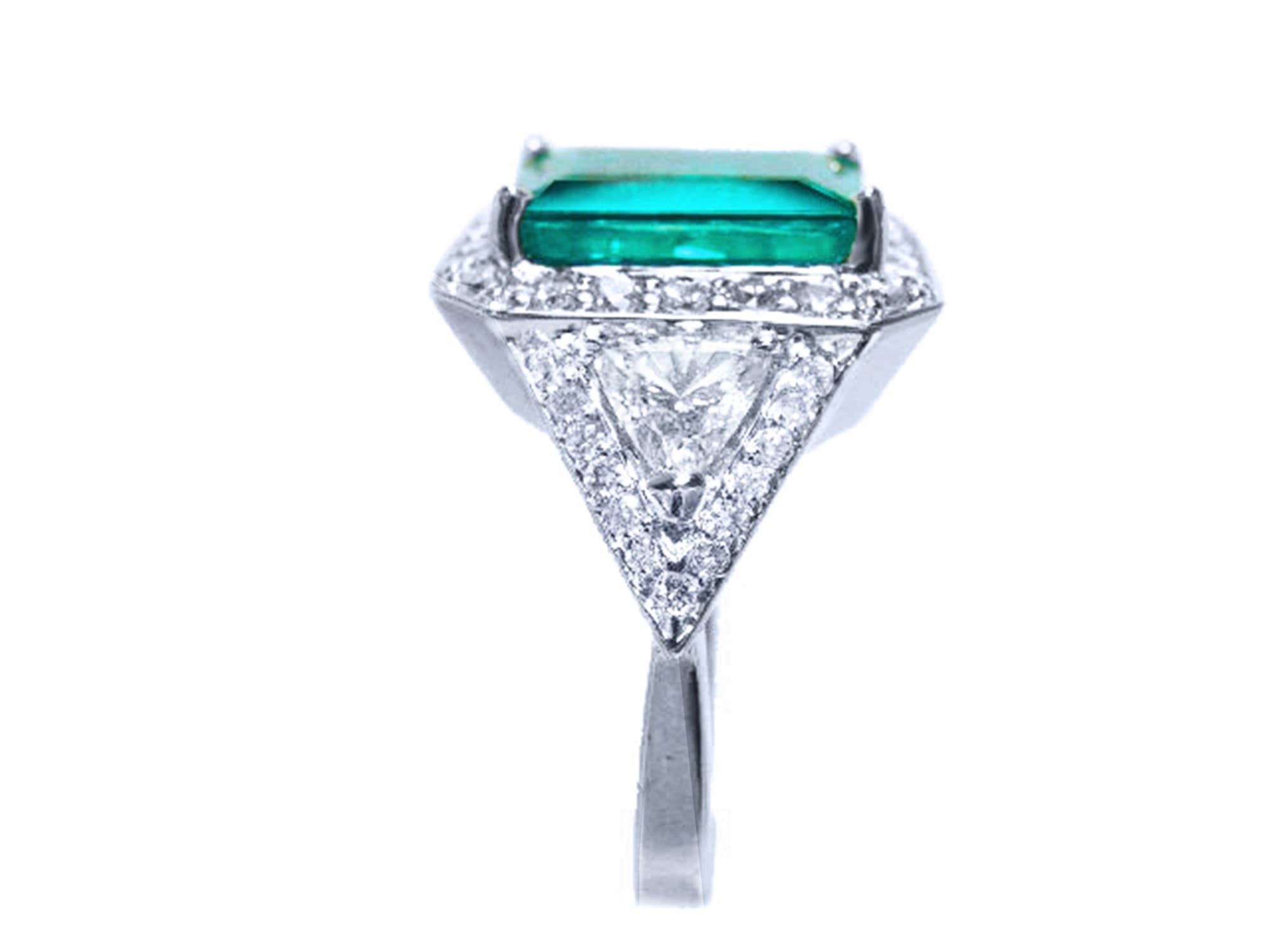 Anillo con esmeralda cuadrada
