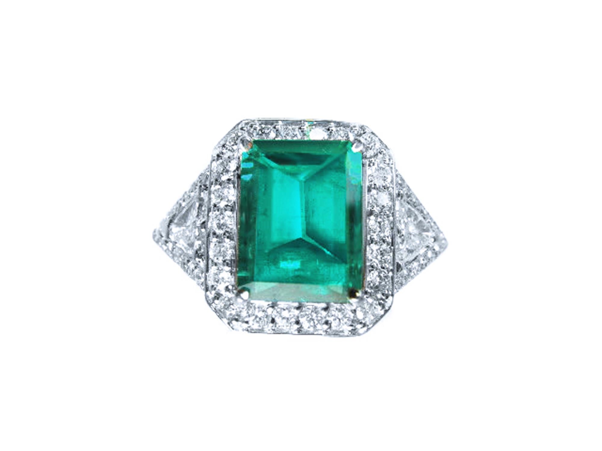 Emerald gold ring