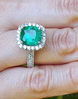 Colombian emerald women rings