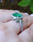 Green gemstone rings for women