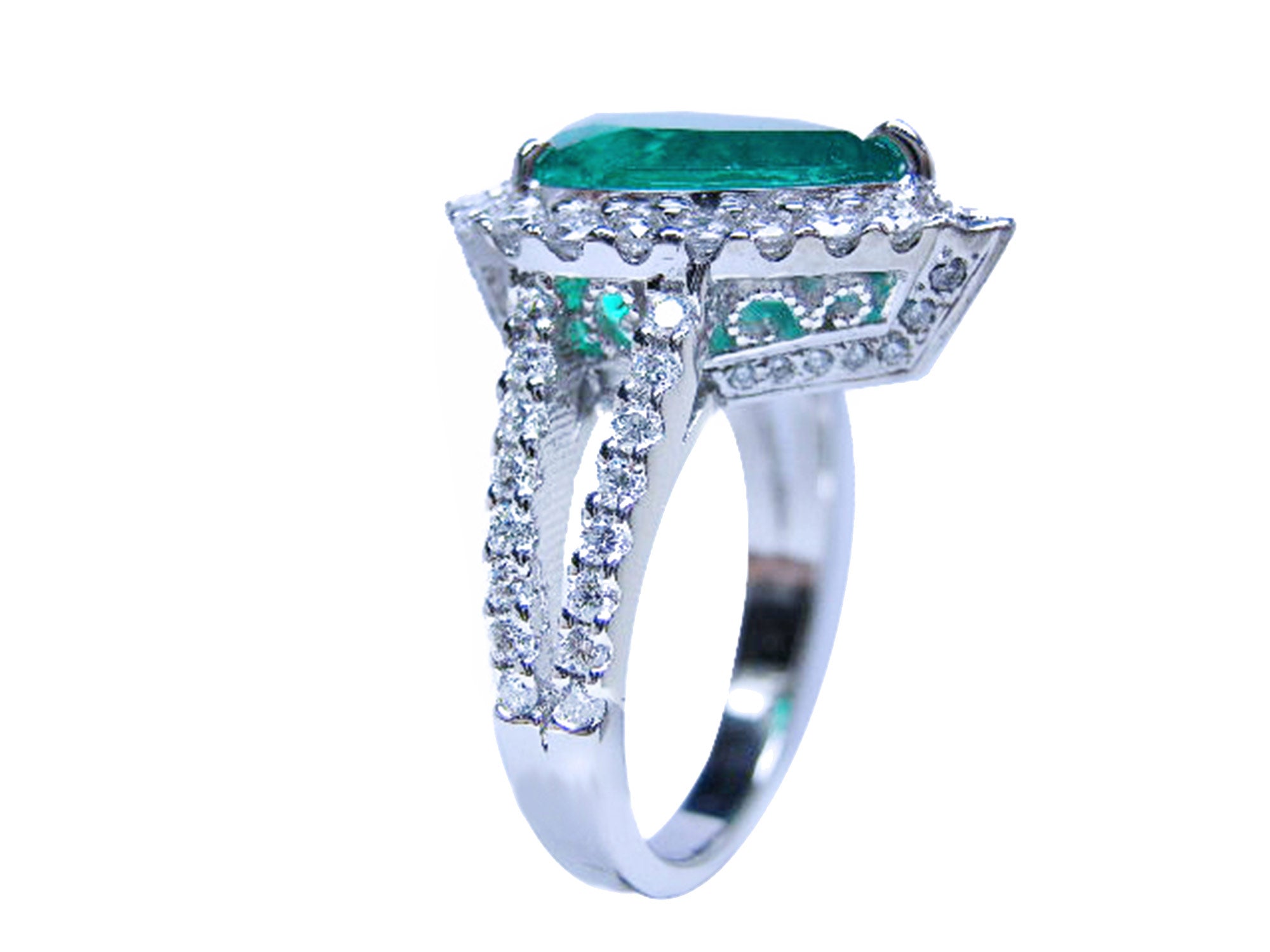 Anillo con esmeralda colombiana apara mujer