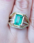 women's emerald rings wholesale