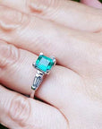 GIA certified Colombian emerald engagement rings