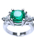 Genuine emerald engagement rings for sale