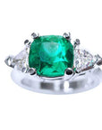 Natural Colombian emerald engagement rings for sale