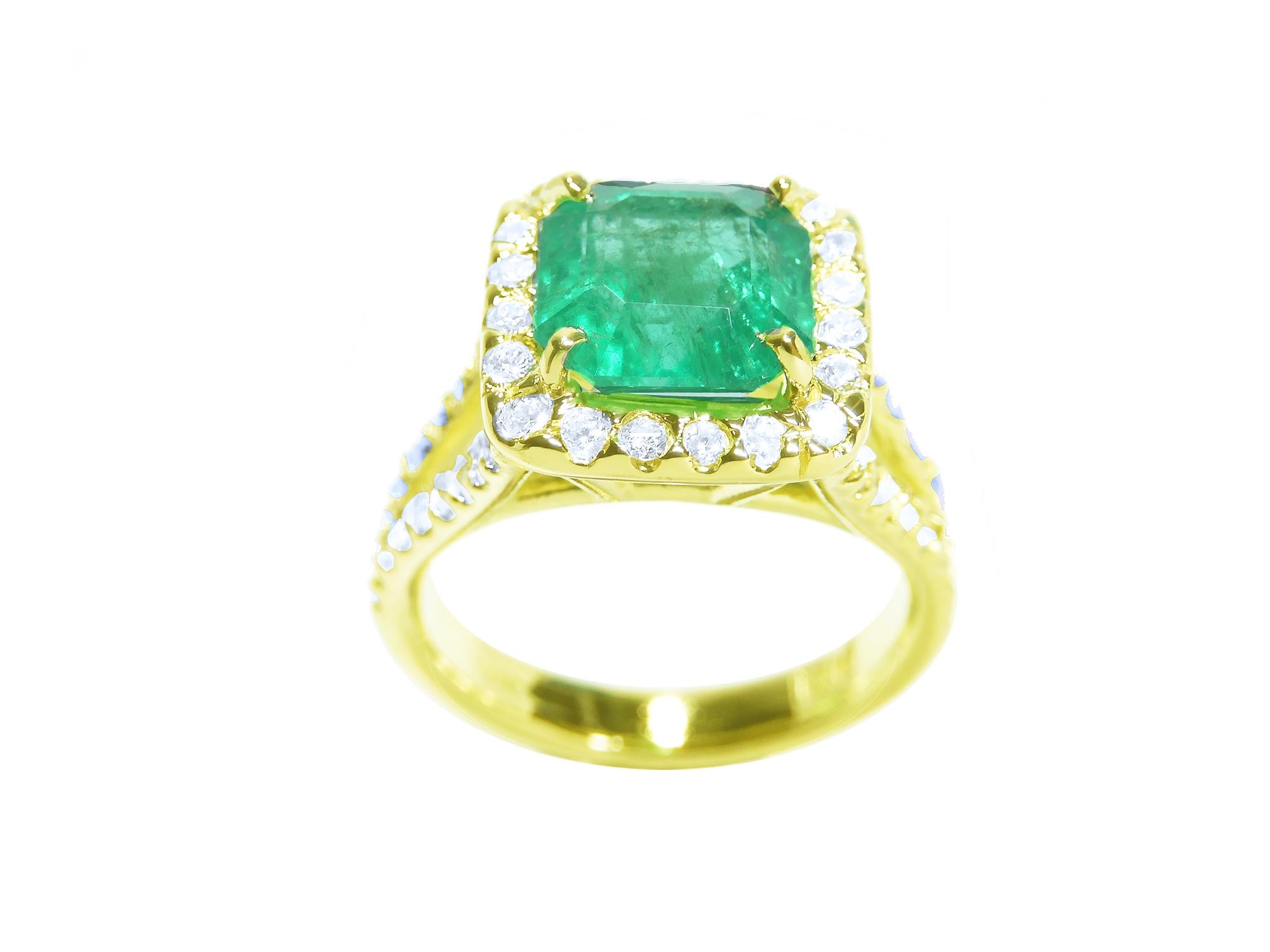 18k emerald ring