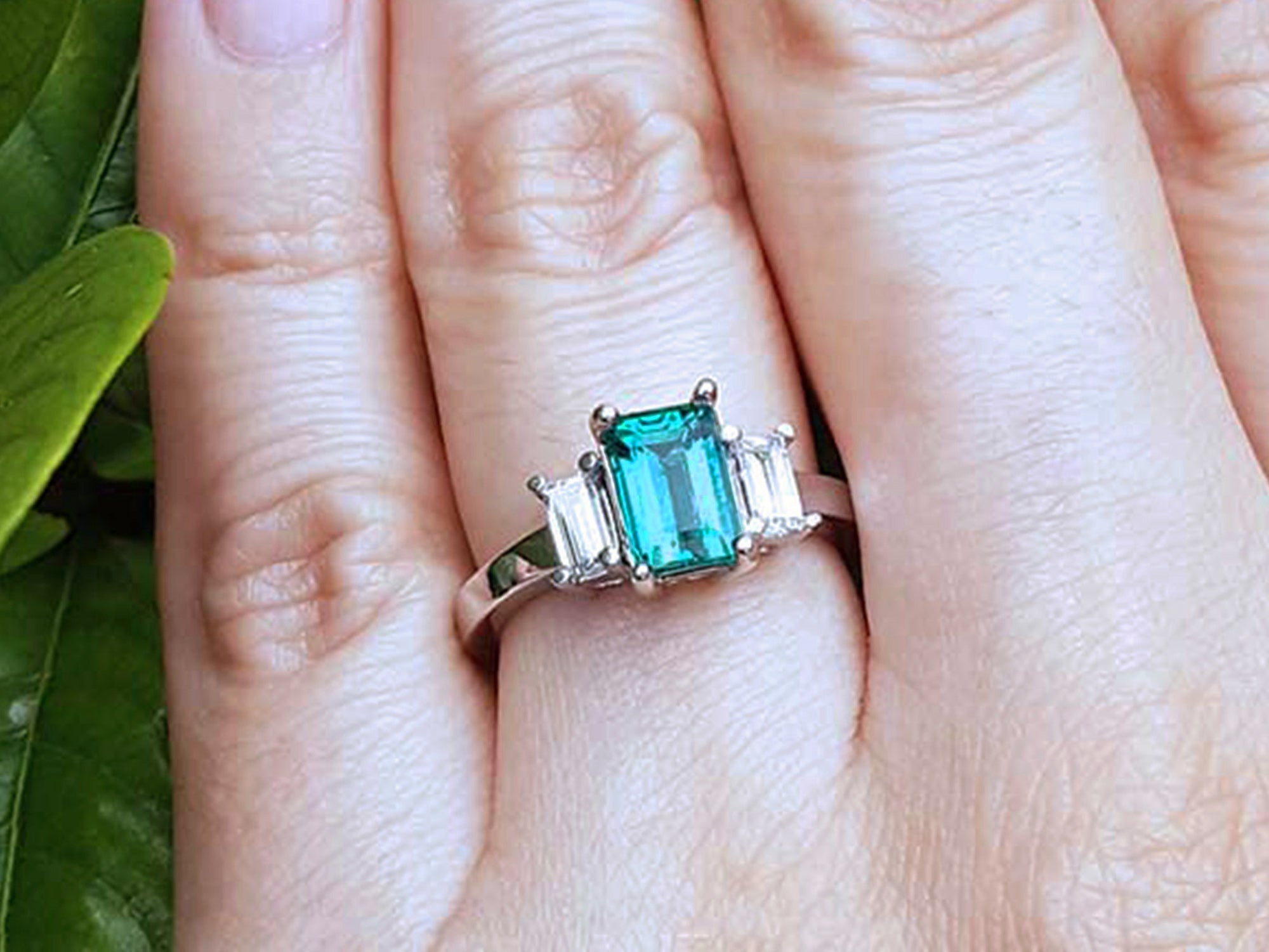 May's birthstone emerald ring 