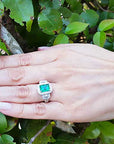 Real emerald rings for women