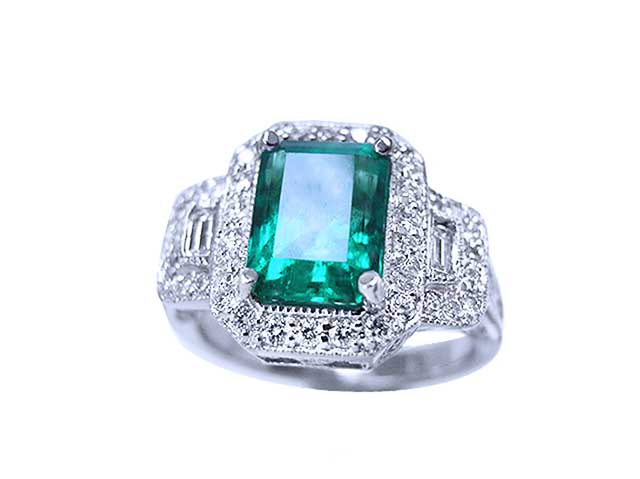 Natural ladies emerald rings