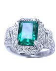 Natural ladies emerald rings